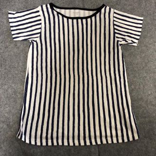 ＊新品未使用 マタニティ ストライプ トップス くるくるTシャツ(マタニティトップス)