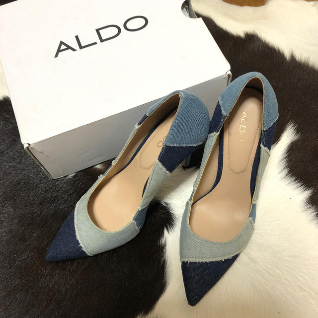 ALDO(アルド)のALDO♡パッチワークデニムパンプス 23.5㎝ レディースの靴/シューズ(ハイヒール/パンプス)の商品写真