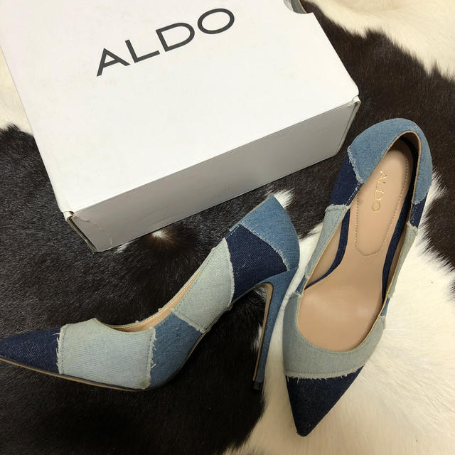 ALDO(アルド)のALDO♡パッチワークデニムパンプス 23.5㎝ レディースの靴/シューズ(ハイヒール/パンプス)の商品写真