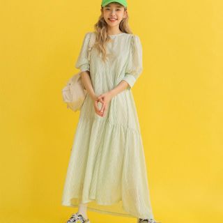 スタイルナンダ(STYLENANDA)のスタイルナンダ  パフスリーブギャザーロングワンピース(ロングワンピース/マキシワンピース)