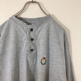 チャップス(CHAPS)の80s CHAPS Ralph Lauren ヘンリーネック 長袖 ロンT 古着(Tシャツ/カットソー(七分/長袖))