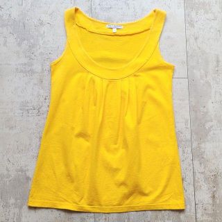 マリメッコ(marimekko)のマリメッコ ☆ タックデザイン ノースリーブ カットソー XS コットン(Tシャツ(半袖/袖なし))