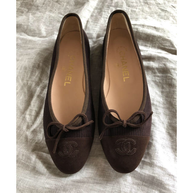 美品 CHANEL シャネル バレーフラットシューズココマーク 美品 CHANEL シャネル バレーフラットシューズココマーク