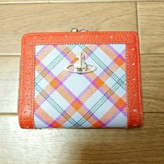 ヴィヴィアンウエストウッド(Vivienne Westwood)のヴィヴィアンウェストウッド 折り財布 チェック柄 赤 可愛い(折り財布)