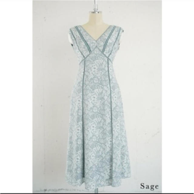 FRAY I.D(フレイアイディー)のher lip to Lace Trimmed Floral Dress レディースのワンピース(ロングワンピース/マキシワンピース)の商品写真