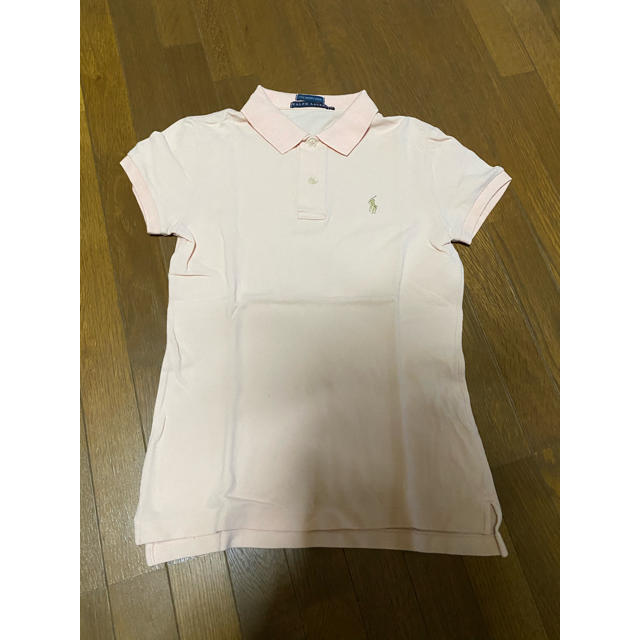 POLO RALPH LAUREN(ポロラルフローレン)のラルフローレン ★ゴールドポニー 半袖ポロシャツ M サーモンピンク レディースのトップス(ポロシャツ)の商品写真