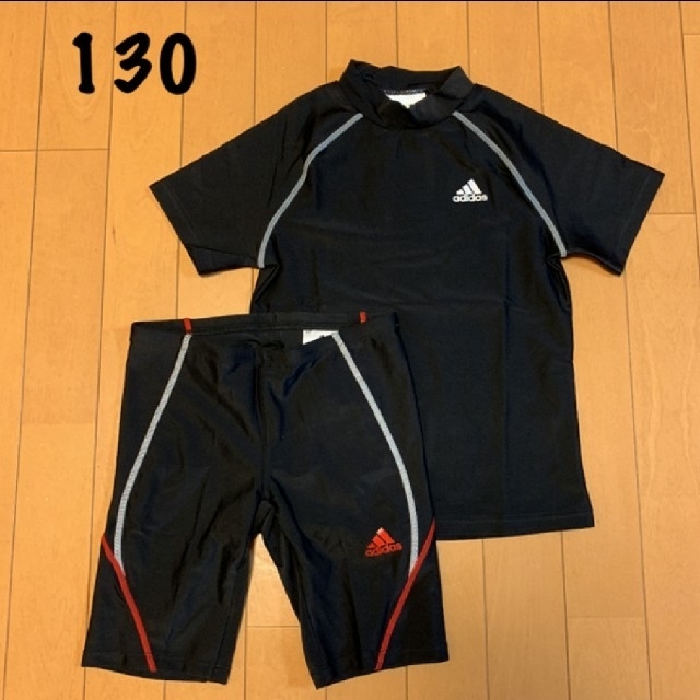 adidas(アディダス)のadidas 水着 ラッシュガード セット プール 130 キッズ/ベビー/マタニティのキッズ服男の子用(90cm~)(水着)の商品写真