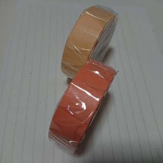 エムティー(mt)のmt無地のサーモンピンク&パステルオレンジマスキングテープ(ラッピング/包装)