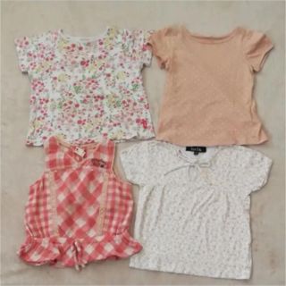 ムジルシリョウヒン(MUJI (無印良品))の女の子 ♡トップス 4枚セット♡100cm(Tシャツ/カットソー)