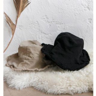 ルームサンマルロクコンテンポラリー(room306 CONTEMPORARY)のroom306★ Fringe Design Bucket Hat★ブラック(ハット)