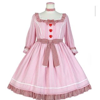 アンジェリックプリティー(Angelic Pretty)の【発送前-2000値下げ】Lovelyチェックワンピース💕チョーカー(ひざ丈ワンピース)