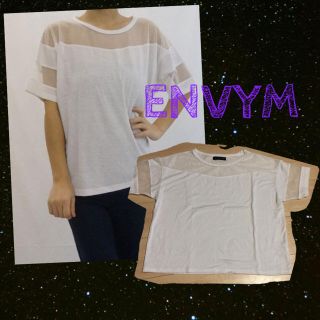 アンビー(ENVYM)のENVYM メッシュ切り替え半袖Tシャツ(Tシャツ(半袖/袖なし))