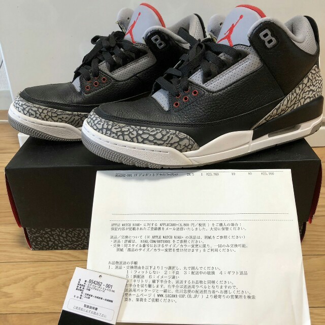 送料込みsize28.5 nike air jordan 3 og