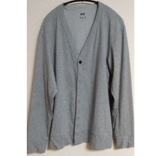 ユニクロ(UNIQLO)のエアリズムUVカットカーディガン　グレー　L(カーディガン)