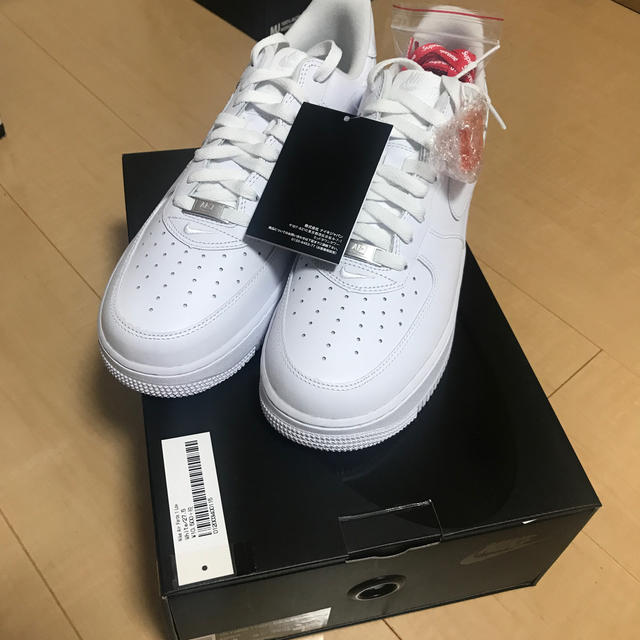 27.5cm Supreme × Nike airforce1 白靴/シューズ