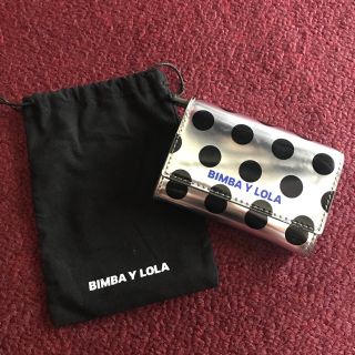 コムデギャルソン(COMME des GARCONS)の日本未発売 ビンバイローラ BIMBA Y LOLA シルバー ドット 折り財布(財布)