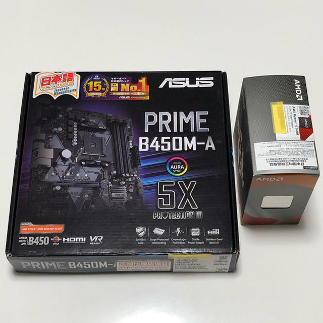 新品未使用　ASUS PRIME B450M-A & RYZEN 5 3600X570