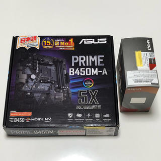 エイスース(ASUS)の新品未使用　ASUS PRIME B450M-A & RYZEN 5 3600(PCパーツ)