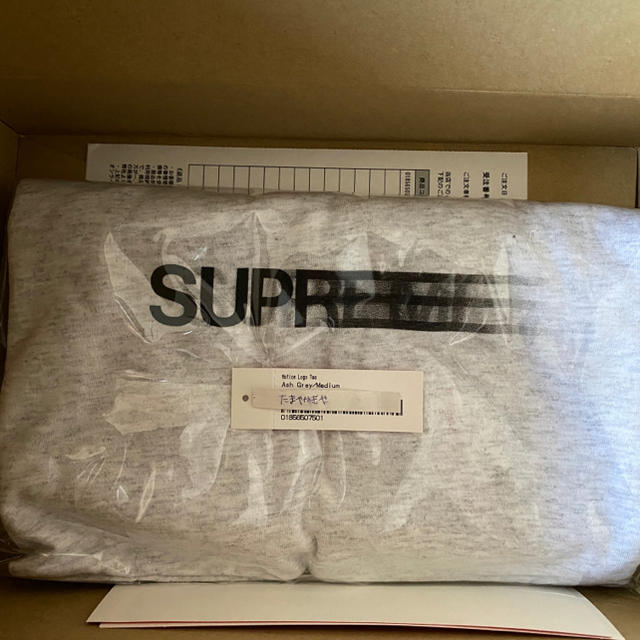 【Mサイズ グレー 新品未開封 即発送】supreme motion logo