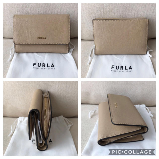 付属品全てあり★FURLA 2020年春夏新作 三つ折り財布 バビロン ベージュ