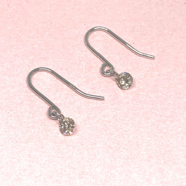 Pt900 0.16ctダイヤモンド (アメリカンフックピアス) 1