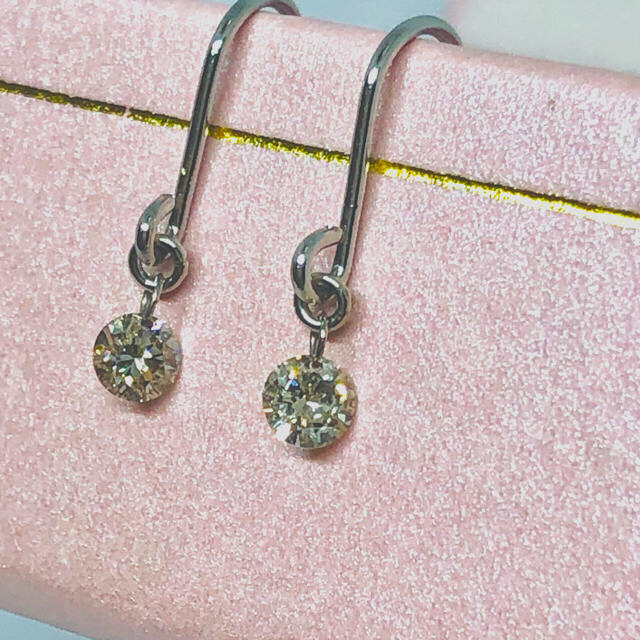 Pt900 0.16ctダイヤモンド (アメリカンフックピアス) 2