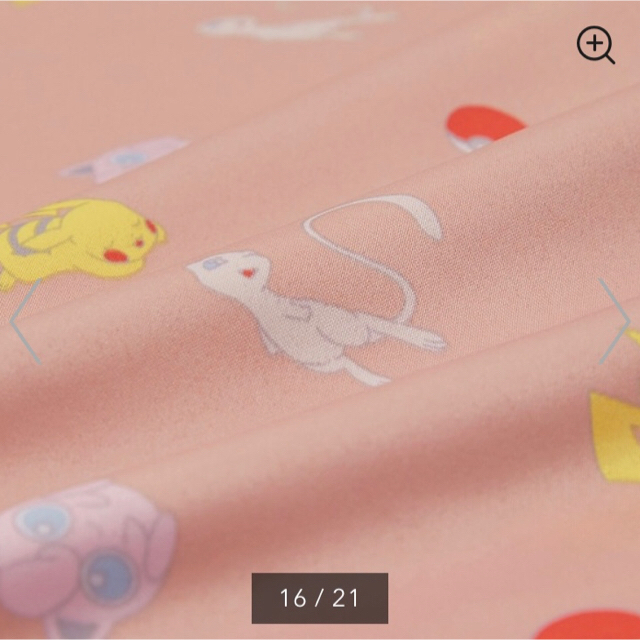 GU(ジーユー)ののこ様専用　GU ポケモン　サテン　パジャマ　ピンク　Sサイズ レディースのルームウェア/パジャマ(パジャマ)の商品写真