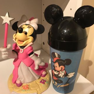 ディズニー(Disney)の激レア美品！香港ディズニーランド プリンセスミニーの貯金箱　おまけ付き！(キャラクターグッズ)