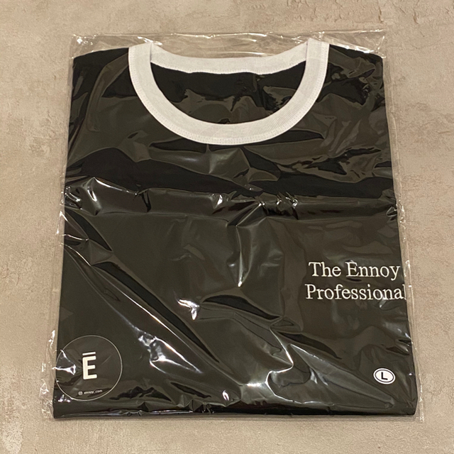 トップスエンノイ Ennoy RINGER TEE 黒・白 Lサイズ