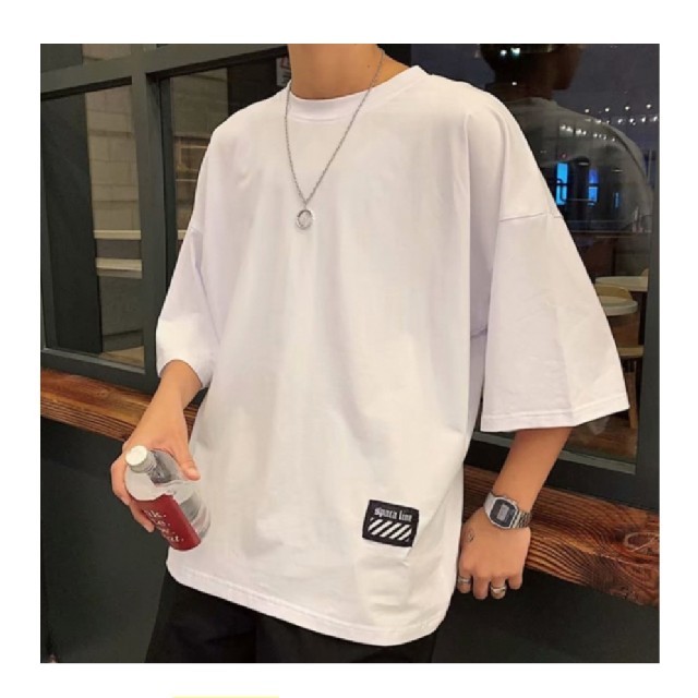 五分袖 バックプリント デザイン 韓国 ストリート Tシャツ メンズ ホワイト の通販 By みゆ S Shop ラクマ
