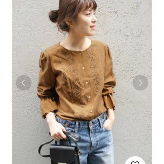 スピックアンドスパン(Spick & Span)のきのこさま専用です♡Spick&Span スカラップシシュウブラウス(シャツ/ブラウス(長袖/七分))