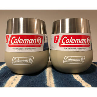 コールマン(Coleman)の(新品未使用)2個セット　コールマン ワイングラス型　タンブラー　サンドカラー(食器)
