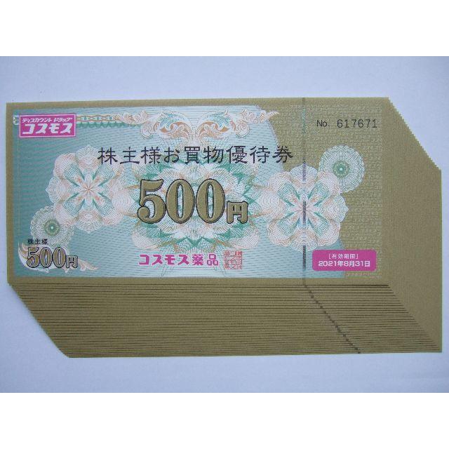 21.8.31 コスモス薬品 15000円 即日発送可 株主優待券 ネコポス込 通販卸問屋 チケット