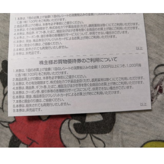 カワチ薬品株主優待券 株主様お買物優待券100券×50枚×4冊(20000円分) カワチ薬品株主優待券 株主様お買物優待券100券×50枚×4冊(20000円分)