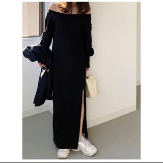 トゥデイフル(TODAYFUL)のlouren sweat slit onepiece Sサイズ(ロングワンピース/マキシワンピース)