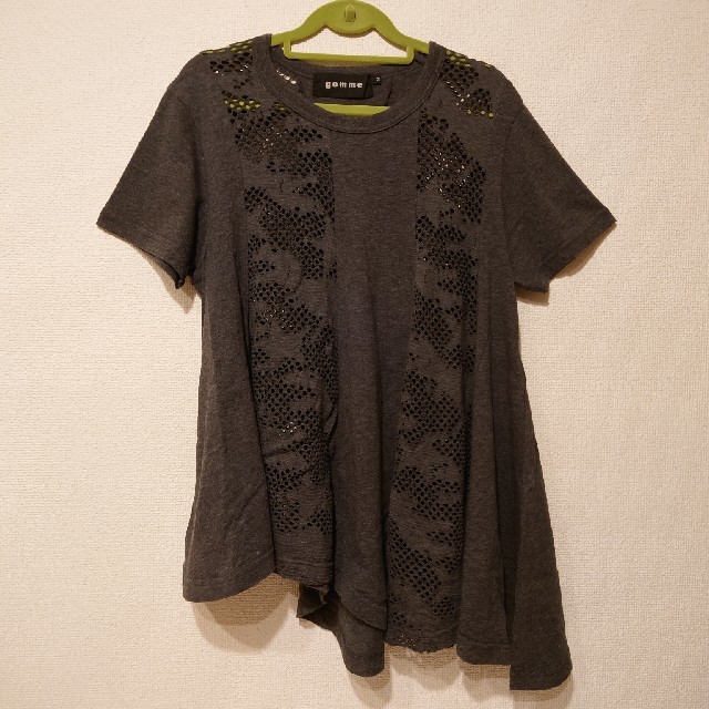 gomme(ゴム)のgomme  メッシュデザインTシャツ レディースのトップス(Tシャツ(半袖/袖なし))の商品写真