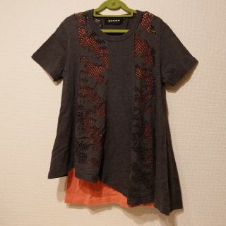 ゴム(gomme)のgomme  メッシュデザインTシャツ(Tシャツ(半袖/袖なし))