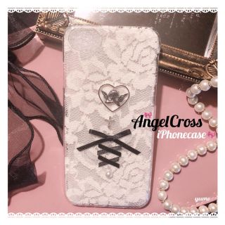 アンクルージュ(Ank Rouge)の天使と十字架のiPhoneケース🎀👼🏻ハンドメイド 量産 地雷 可愛い (iPhoneケース)