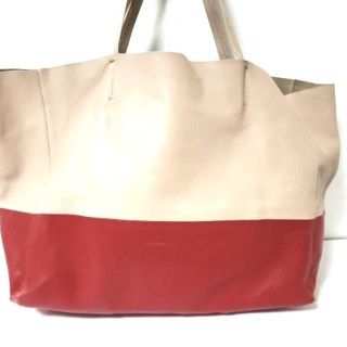 セリーヌ バイカラー トートバッグ(レディース)(レッド/赤色系)の セリーヌ バイカラー トートバッグ(レディース)(レッド/赤色系)の