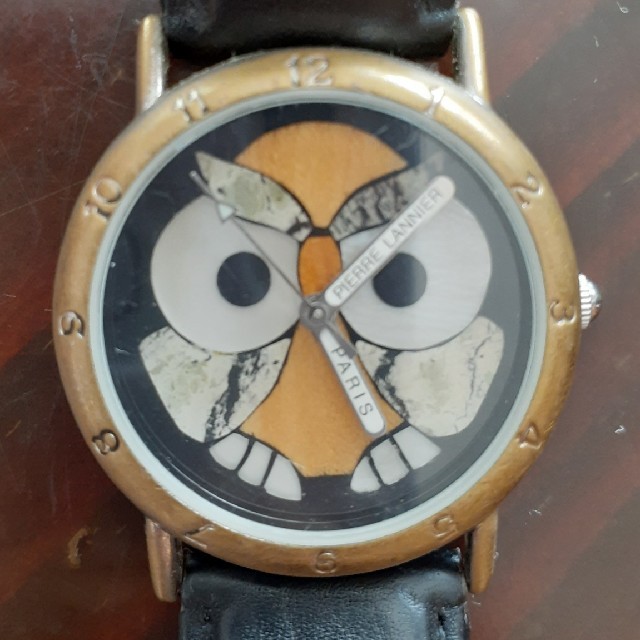 【美品】Pierre Lannier ピエールラニエ 腕時計 フクロウ 梟