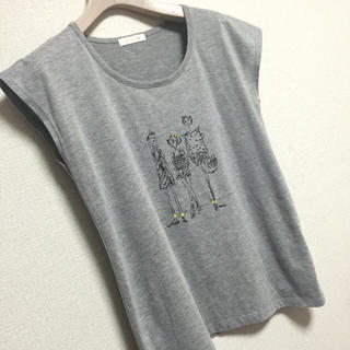 エージーバイアクアガール(AG by aquagirl)のグレーイラストTシャツ*ﾟ (Tシャツ(半袖/袖なし))