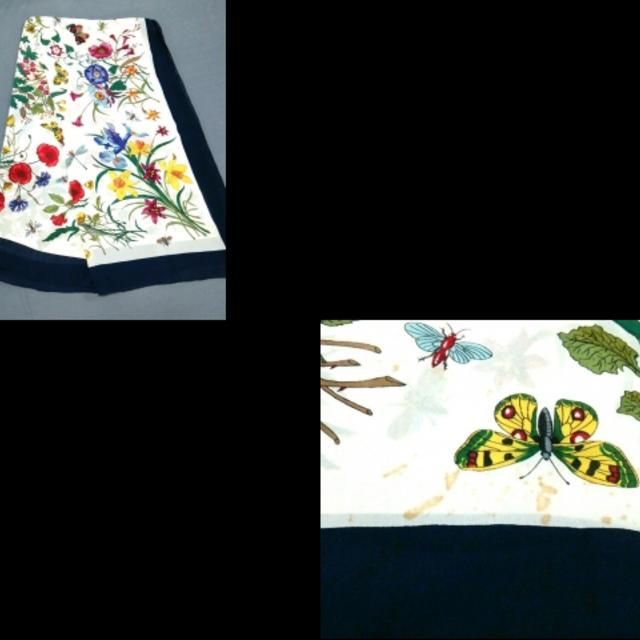 Gucci - グッチ スカーフ美品 大判/花柄/昆虫柄の通販 by ブランディア