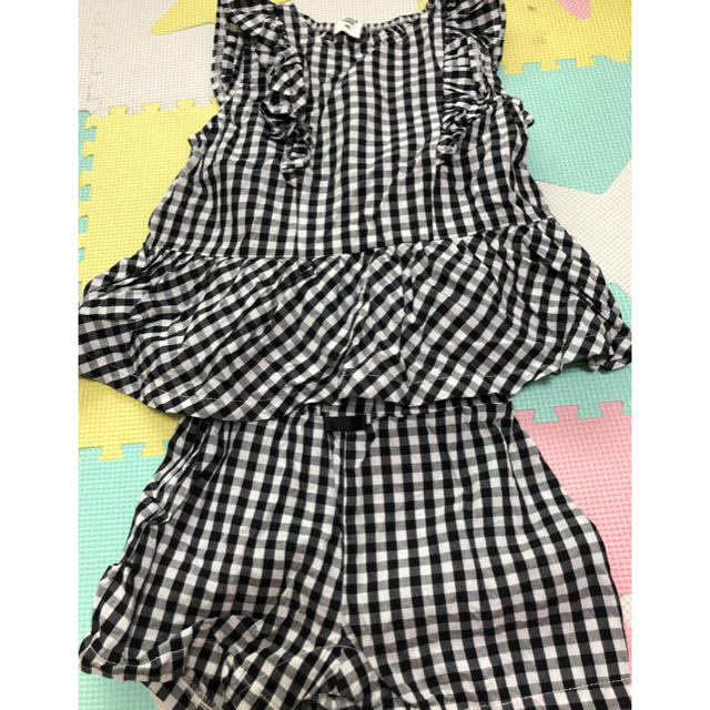 新品未使用 チェック柄 セットアップ ブラウス キッズ/ベビー/マタニティのキッズ服女の子用(90cm~)(ブラウス)の商品写真