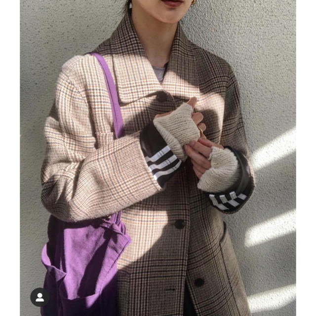 todayful ステンカラー チェックコート-