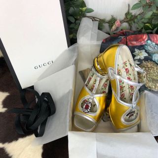 専用ページです‼️新品GUCCI ゴージャスサンダル 定価18万円 24.5cm-