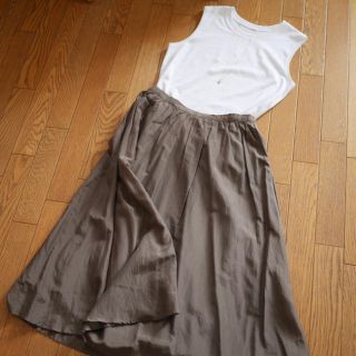 ラウンジドレス(Loungedress)の上品なのに楽☆ラウンジドレス☆シフォンスカート☆M(ロングスカート)