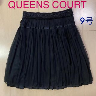 クイーンズコート(QUEENS COURT)のクイーンズコート　シフォンプリーツスカート(ひざ丈スカート)