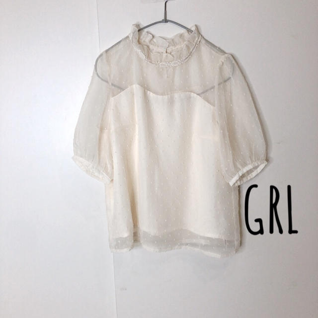 GRL(グレイル)のブラウス トップス⭐︎シースルー  ⭐︎新品 レディースのトップス(シャツ/ブラウス(半袖/袖なし))の商品写真