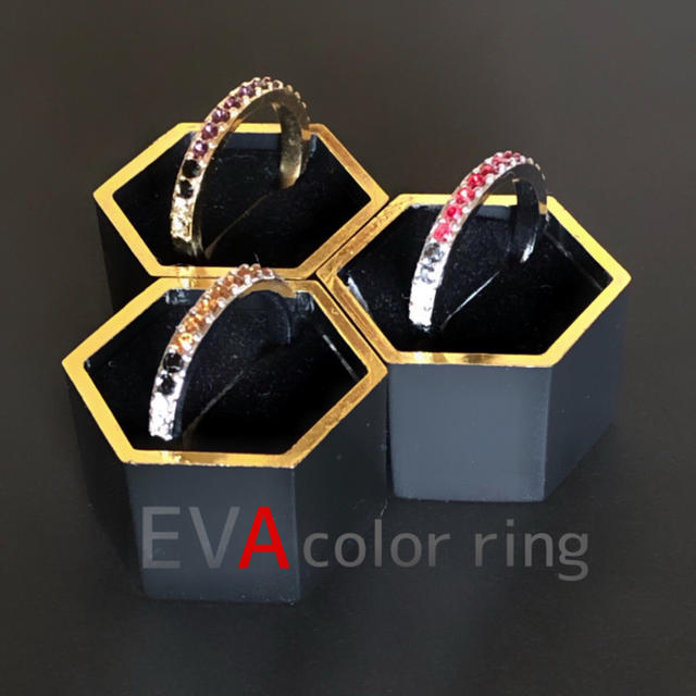 スワロフスキー　EVAカラーリング　00 ハンドメイドのアクセサリー(リング)の商品写真