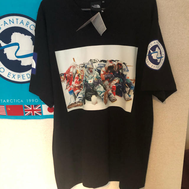 Tシャツ/カットソー(半袖/袖なし)【新品】ノースフェイス Trans Antarctica Tee 黒 XLサイズ